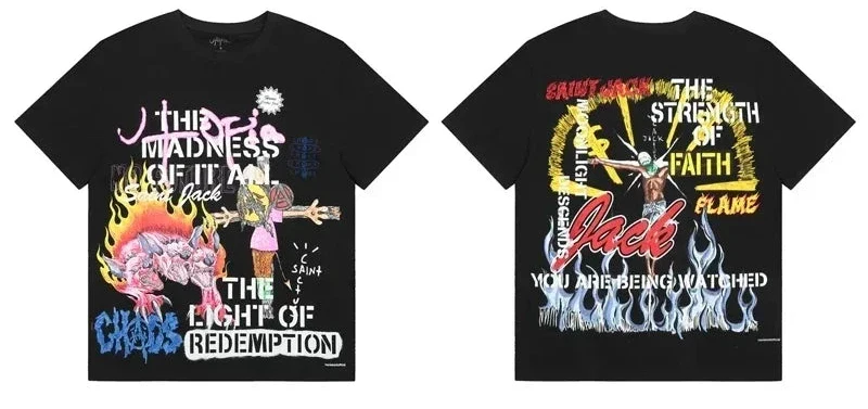 Cactus Jack by Travis Scott Utopia x St Michael Tee 3A - Image 3