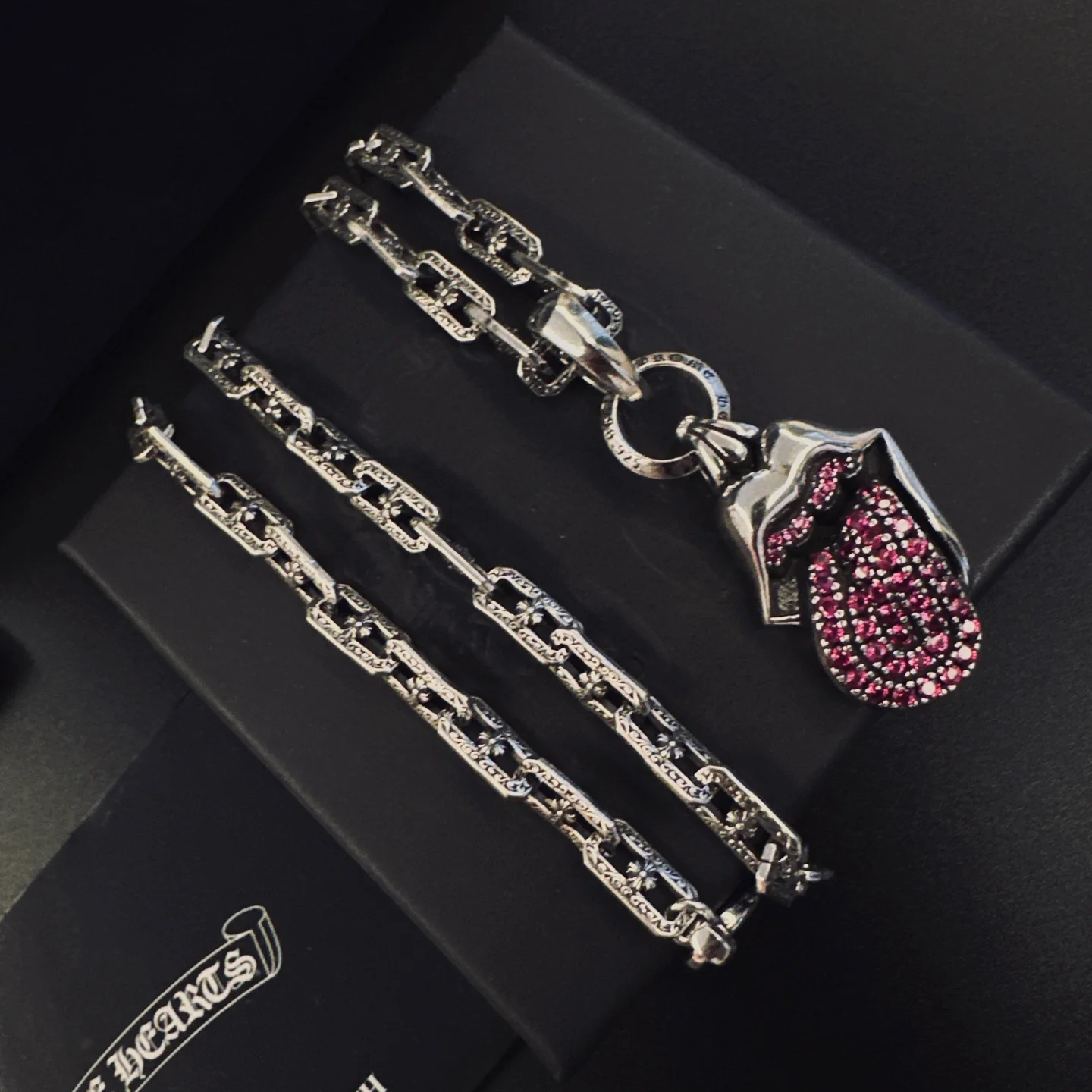 Collar Chrome Corazones Cromados - Image 3