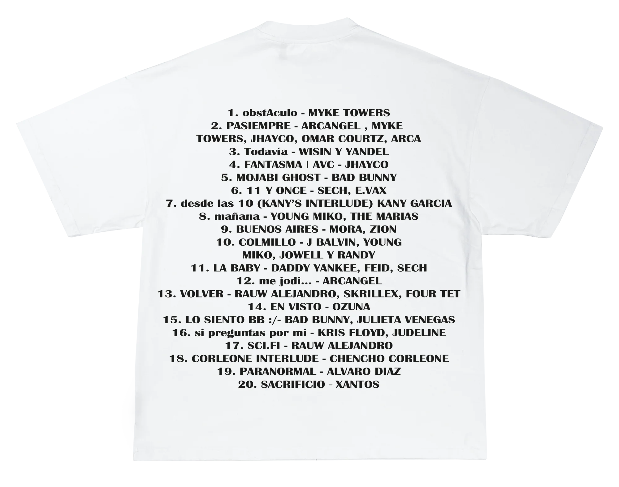Data Tainy Tracklist Tee - Image 2