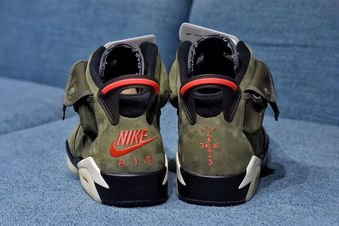 Nike Air Jordan 6 Retro Travis Scott Army Green - Image 2