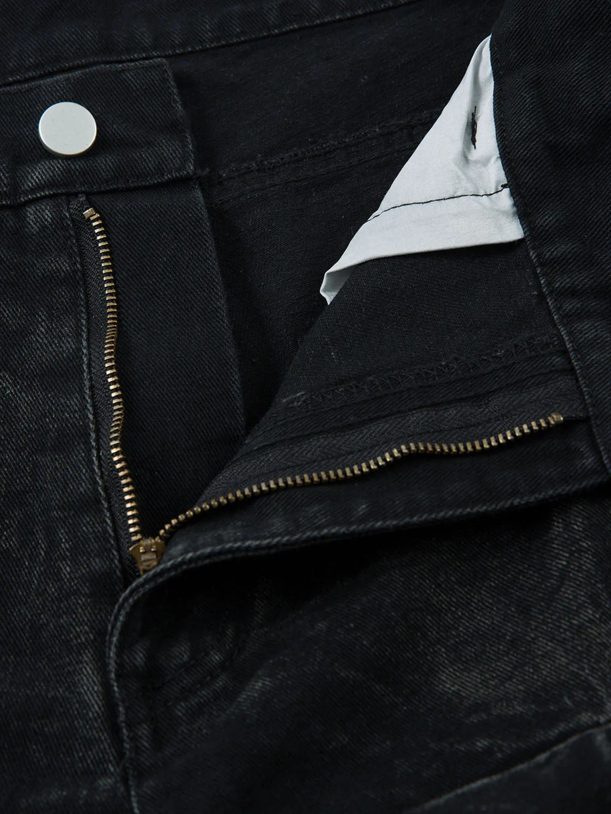 Heavy Washed Distressed Pleated Baggy Jeans - Image 8