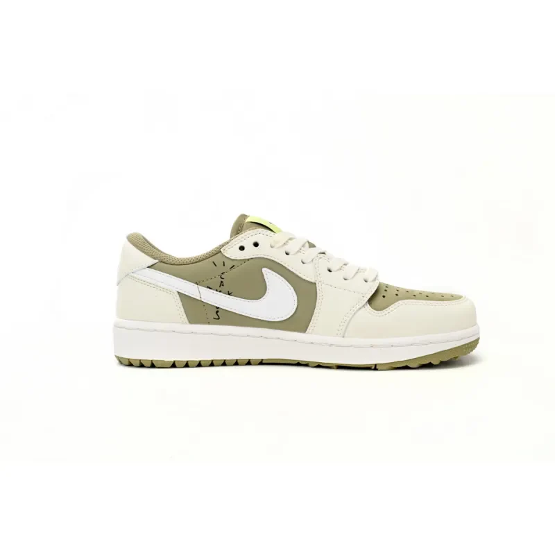 Travis Scott x Air Jordan 1 Low Golf “Olive” G5 - Image 3